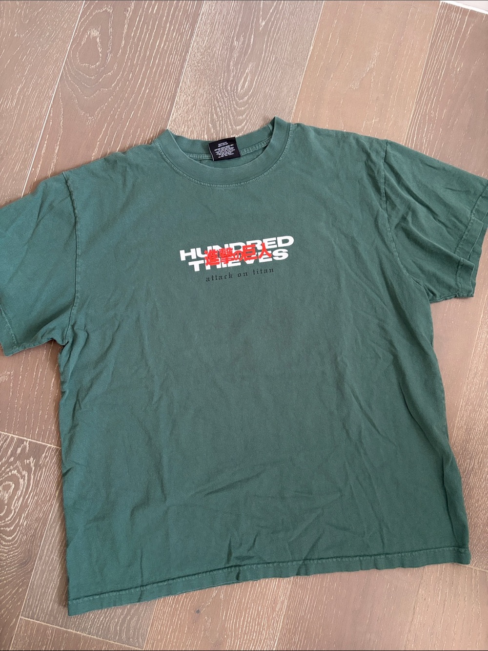 100 thieves attack on titan tshirt
